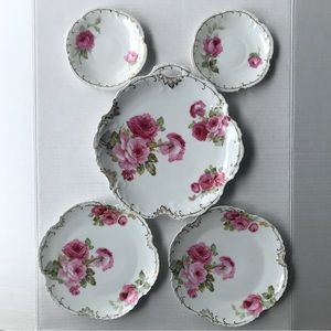 Set Of 5 Antique Plates By ZS & Co Bavaria 8.75" 1880’s-1910